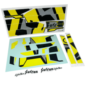 Light Bee Decals/Sticker Kit - Carbon Black/ Sage Green Frame
